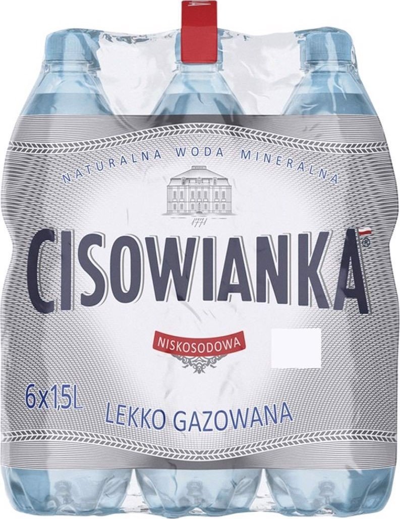 Woda Cisowianka Cisowianka Naturalna woda mineralna lekko gazowana niskosodowa 1,5 l x 6 sztuk