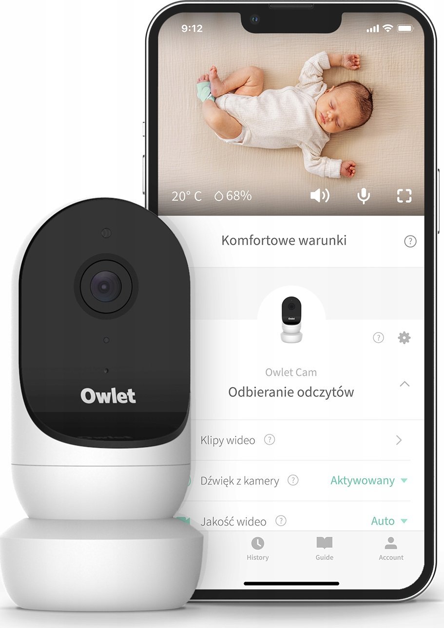 Niania Owlet Owlet Cam 2 Smart HD video baby monitor, white