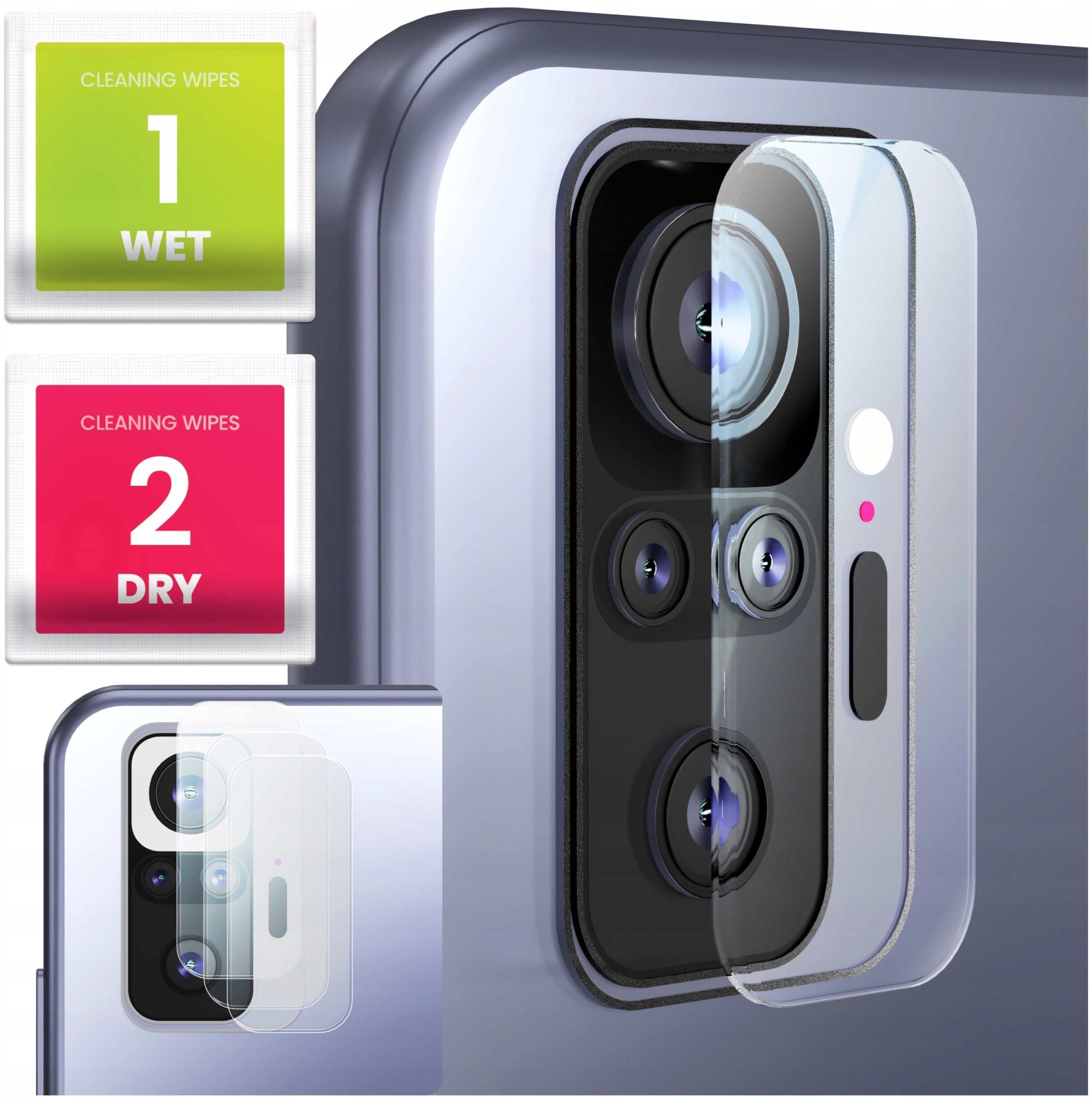 3-PAK Szkło Na Aparat Do Xiaomi Redmi Note 10 Pro (Hartowane, Na Obiektyw)