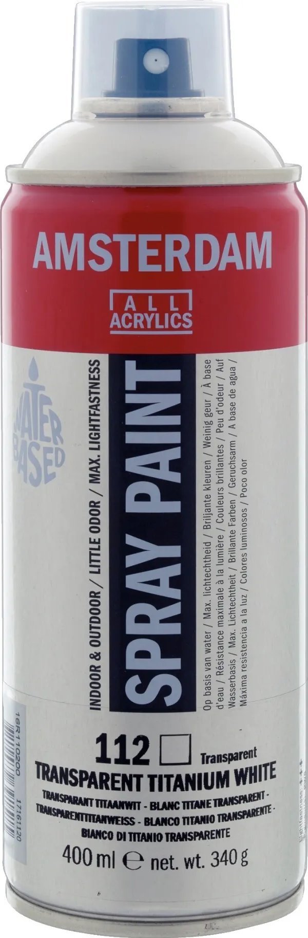 Artequipment Amsterdam Spray Paint Transparent Titanium White 112