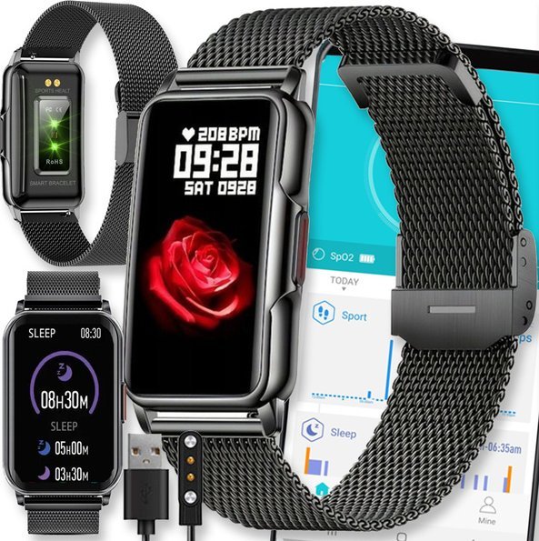 Smartwatch Active Band SMARTWATCH SMARTBAND ZEGAREK BRANSOLETKA PULS SEN CIŚNIENIE SATURACJA PRO WATCH H80