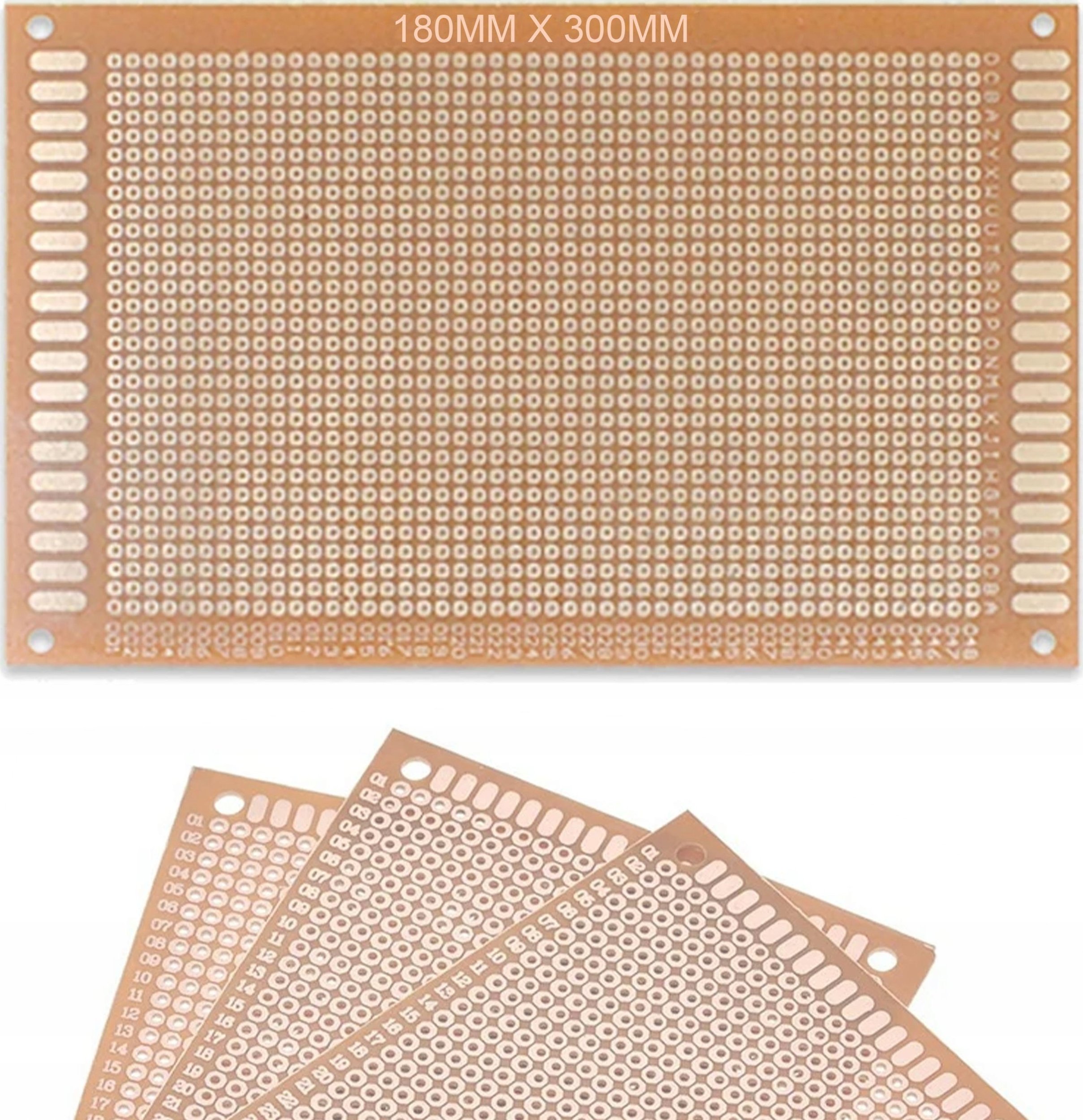 Rosfix ROSFIX JEDNOSTRONNA UNIWERSALNA PŁYTKA PROTOTYPOWA DRUKOWANA 18X30CM OTWORY