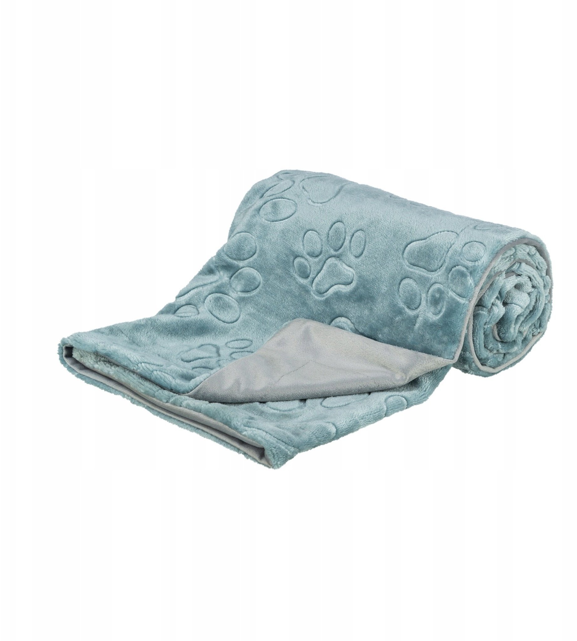 Barry, koc, dla psa/kota, miękki plusz, niebiesko/szary 100 × 75 cm