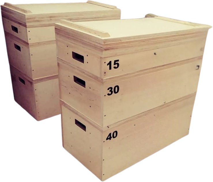 Skrzynie treningowe bloki rwaniowe jerk blocks 4 wysokości | 8 sztuk