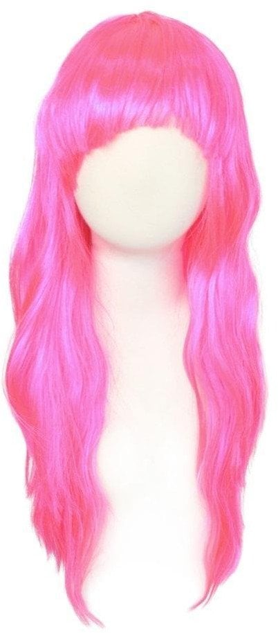 Peruka długowłosa różowa