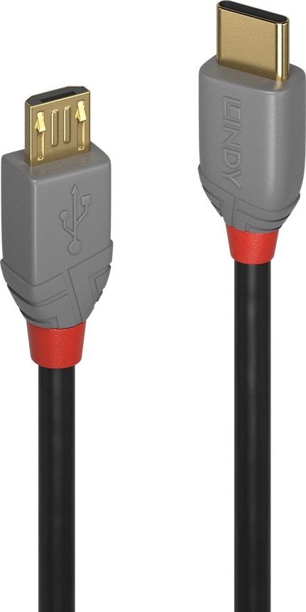 Kabel USB Lindy USB-C - microUSB 0.5 m Czarny (36890)
