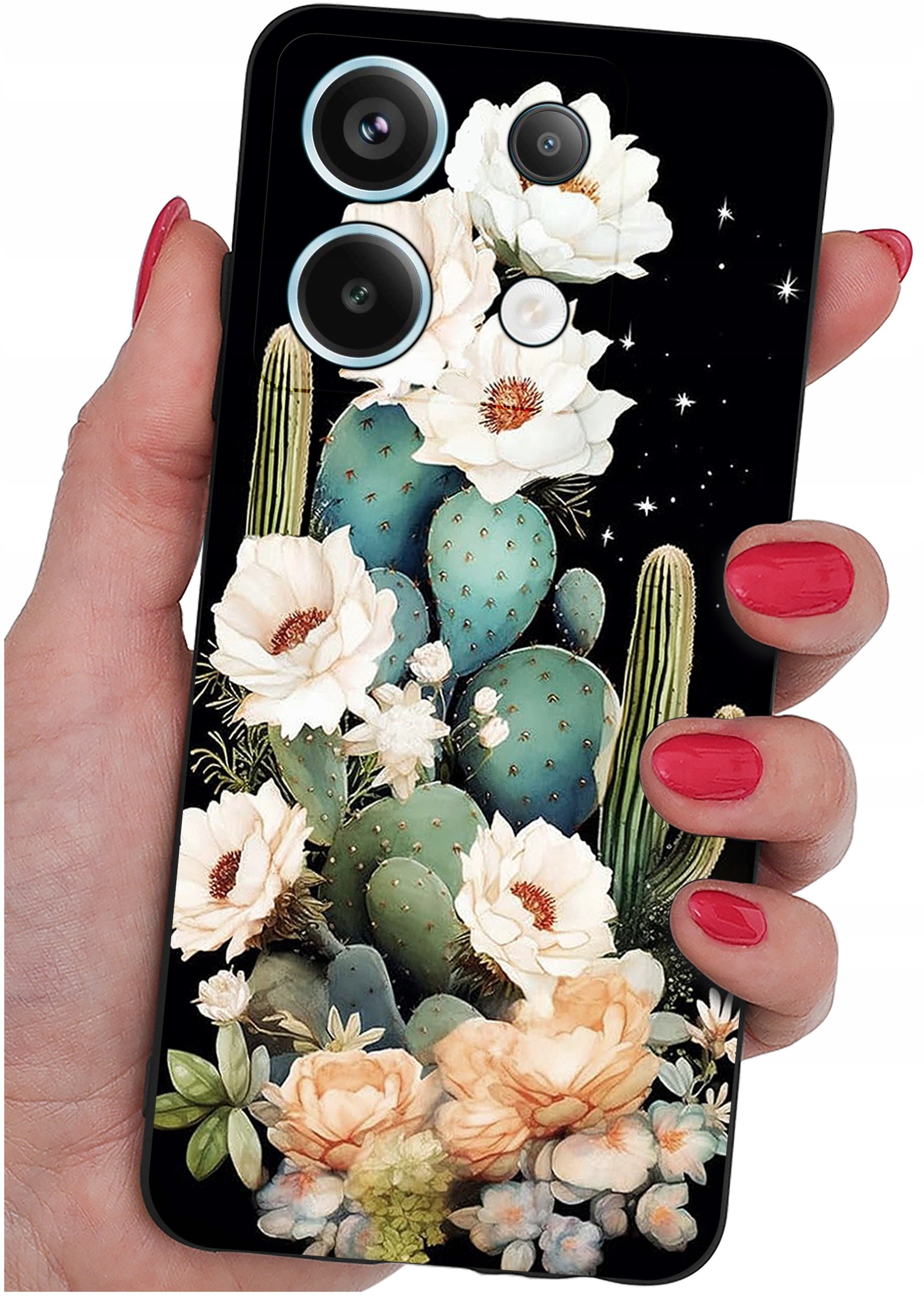 ETUI do Xiaomi Redmi Note 13 Pro 5G WZORY |SILIKONOWE MATT CASE +SZKŁO 9H