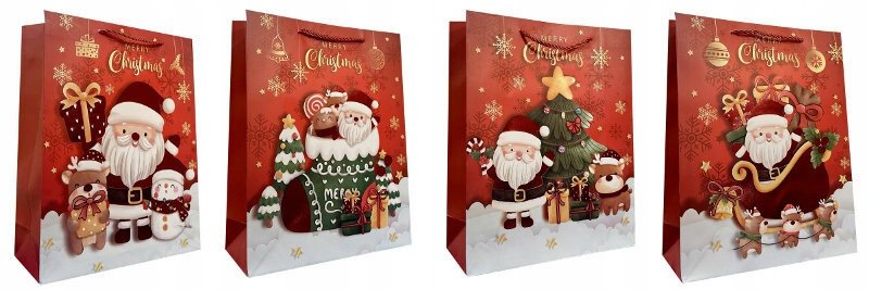 Torebka ozdobna prezentowa JP 527XXL 50x70x20 cm mix cena za 1 szt