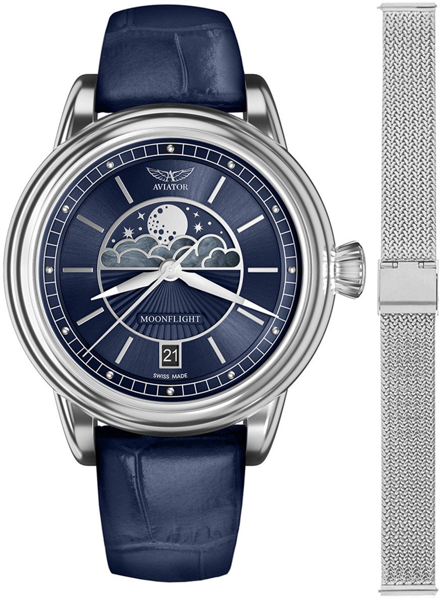 Zegarek damski Aviator V.1.33.0.255.4-SET srebrny