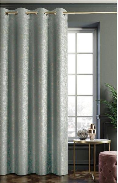 AmeliaHome Zasłony Oxford GINKGO STEEL 140X250