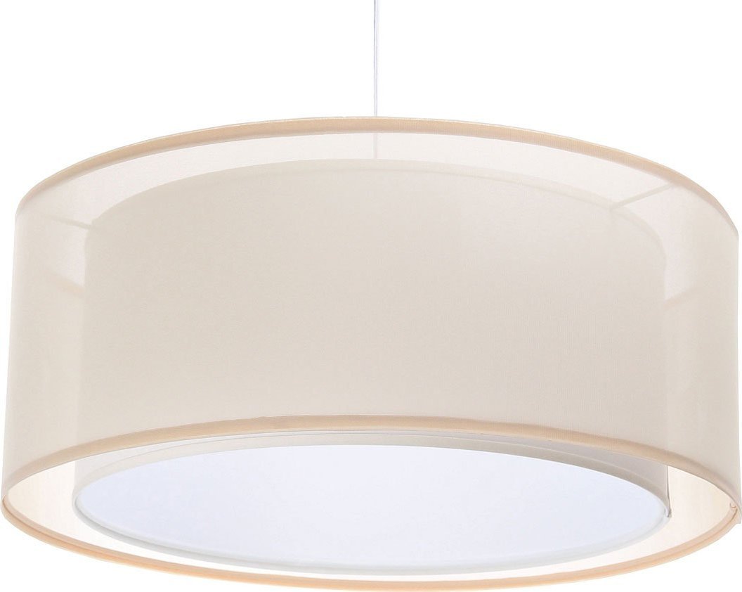 Lampa wisząca Lumes Kremowa nowoczesna duża lampa wisząca - S436-Estera