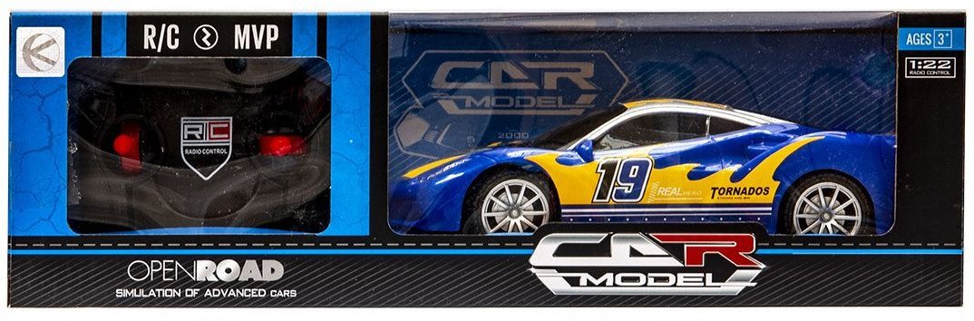 Samochód wyścigowy zdalnie sterowany niebieski