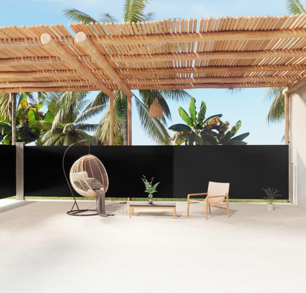 vidaXL vidaXL Zwijana markiza boczna, czarna, 160x1200 cm