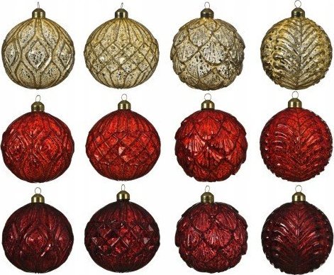 Kaemingk Bombka na choinkę świąteczna szklana 10 cm