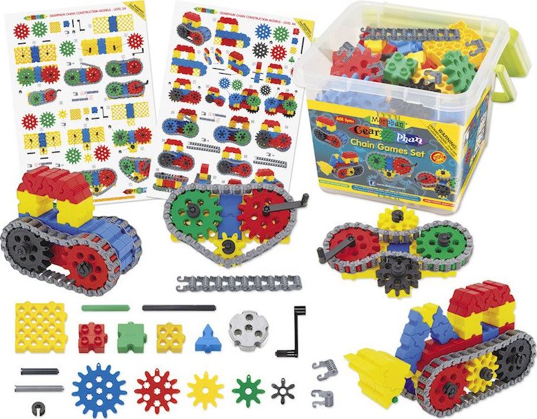 Morphun Gearphun Koła zębate i łańcuchy 200 el. - Klocki konstrukcyjne