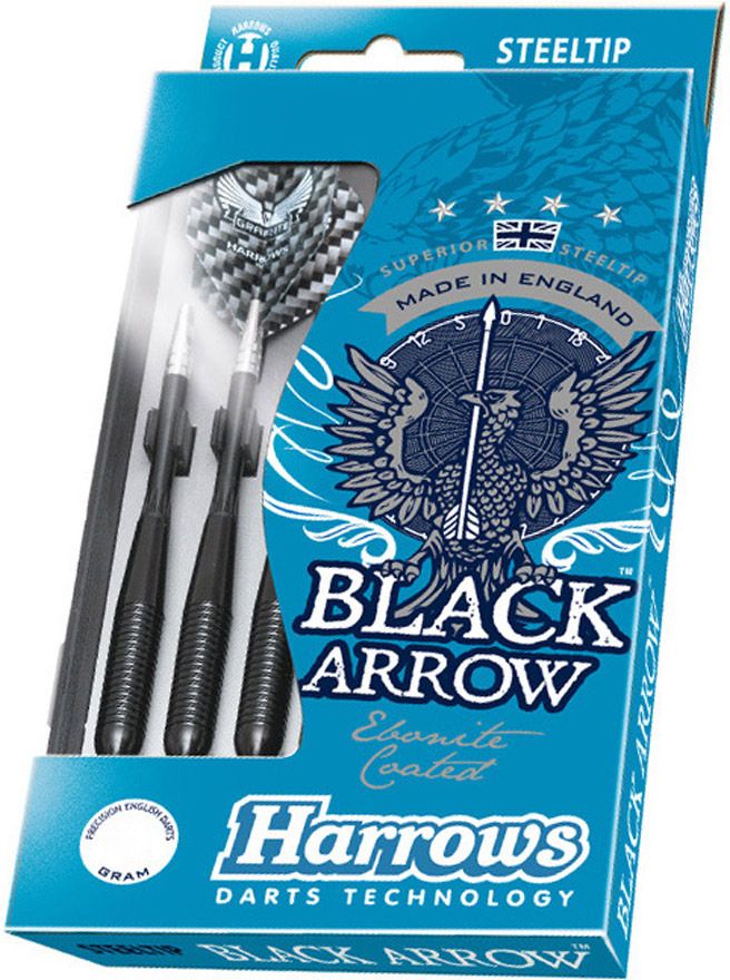 Harrows Rzutki Steeltip Black Arrows czarne 23g
