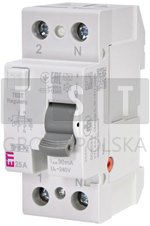 002061261 Wyłącznik różnicowoprądowy 2P 25A 0,03A typ A 6kA EFI6-P2 A 25/0.03 002061261