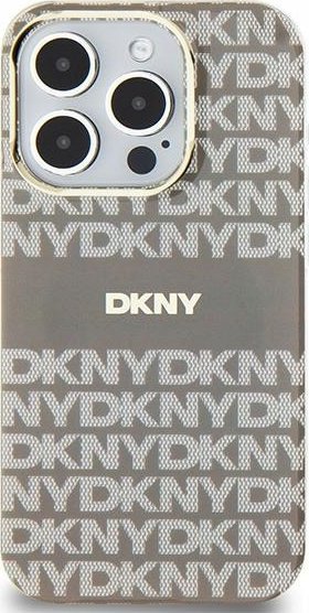 DKNY DKHMP15SHRHSEE iPhone 15 / 14 / 13 6.1" beżowy/beige hardcase IML Mono & Stripe MagSafe