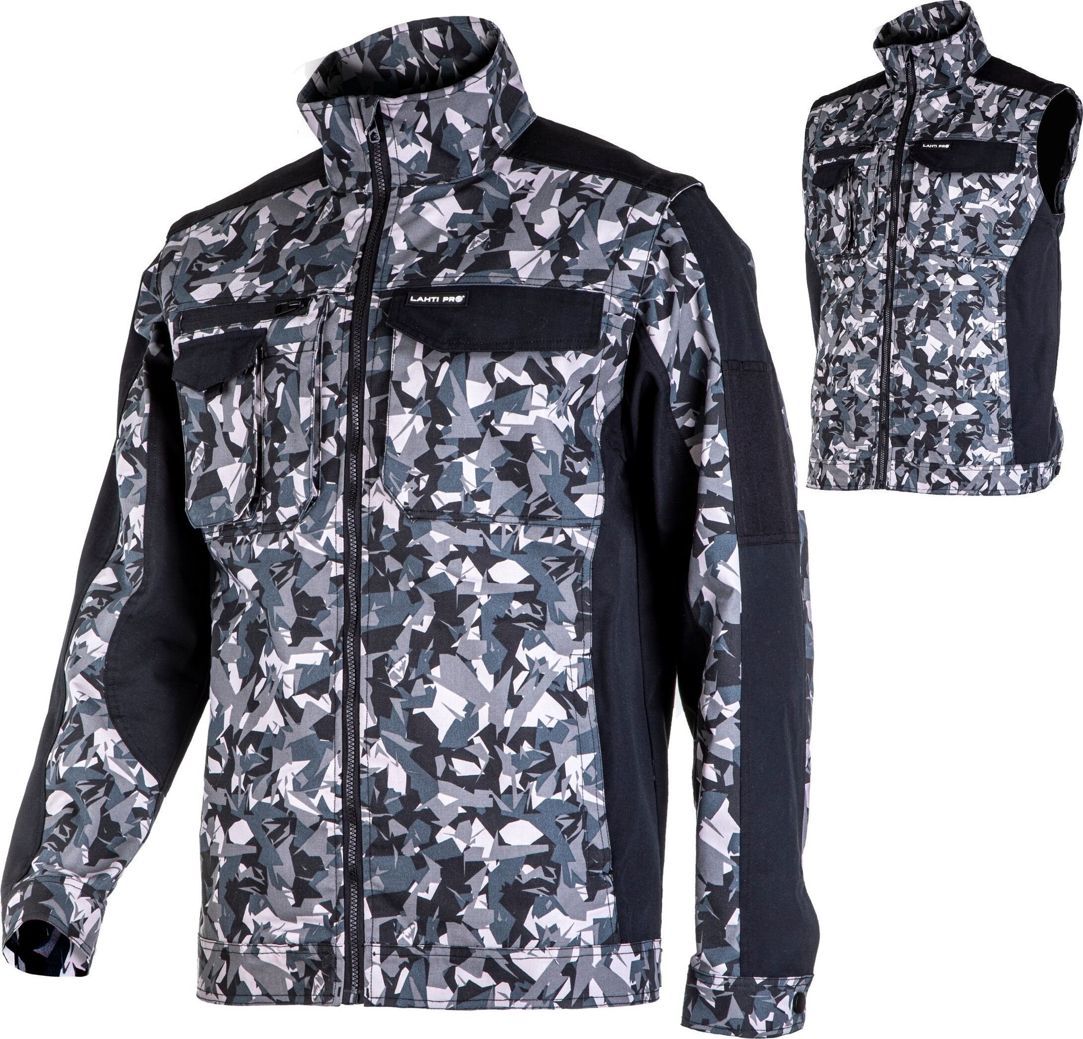 Lahti Pro BLUZA Z ODPINANYMI RĘKAWAMI SZARO-CZARNA, "XL", CE, LAHTI