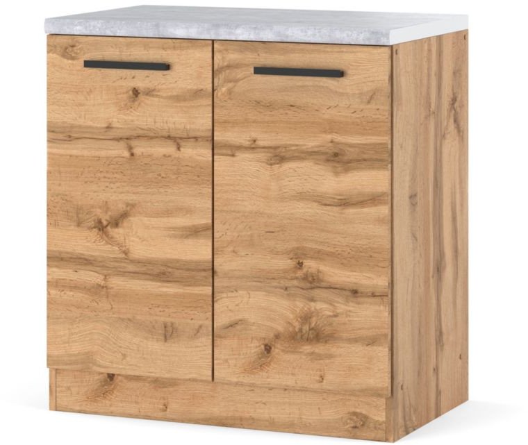 szafka kuchenna stojąca z blatem modułowa blande drewniana 80cm dąb wotan