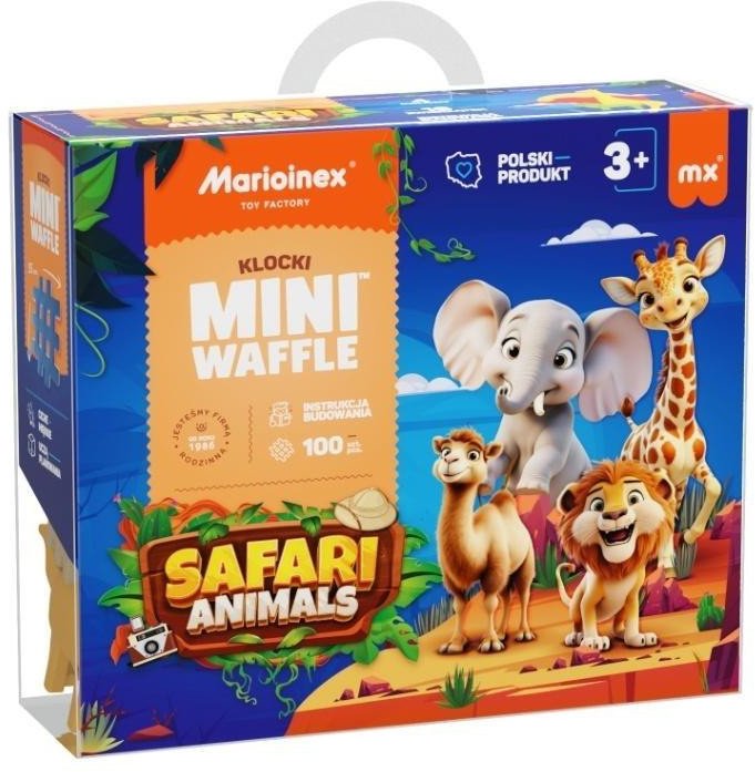 Marioinex Klocki wafle mini Animals Safari 100 el (07108)
