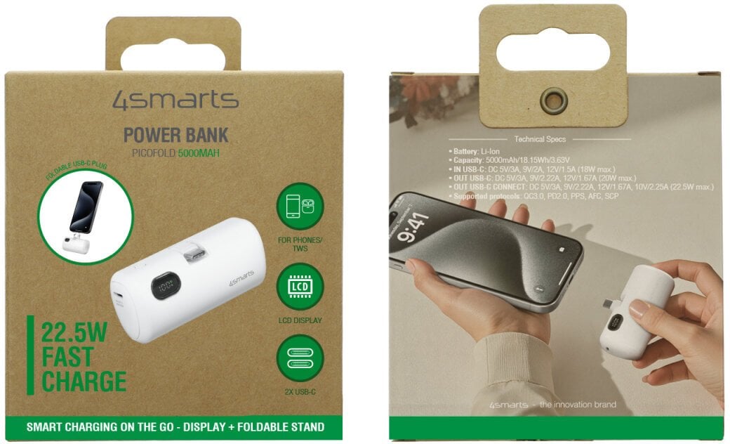 Powerbank 4smarts Powerbank PicoFold 5000mAh 22.5W biały