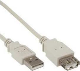 Kabel USB InLine USB-A - USB-A 0.5 m Biały (34650X)
