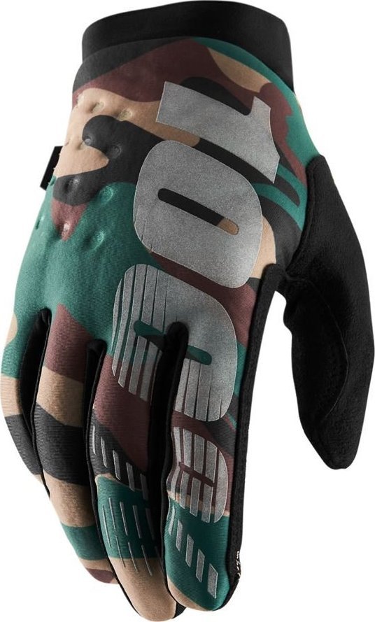 100% Rękawiczki 100% BRISKER Glove camo black roz. S (długość dłoni 181-187 mm) (NEW)