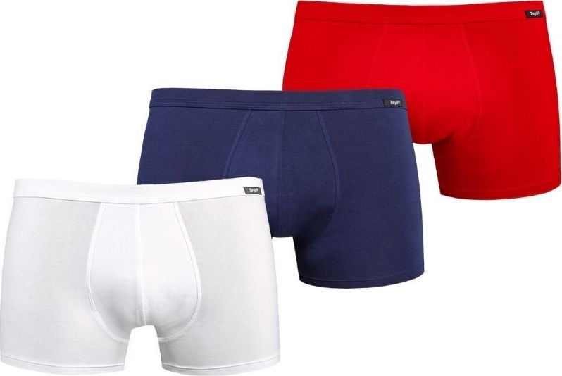 Teyli Wielopak bokserek męskich Levi M Biały-czerwony-niebieski