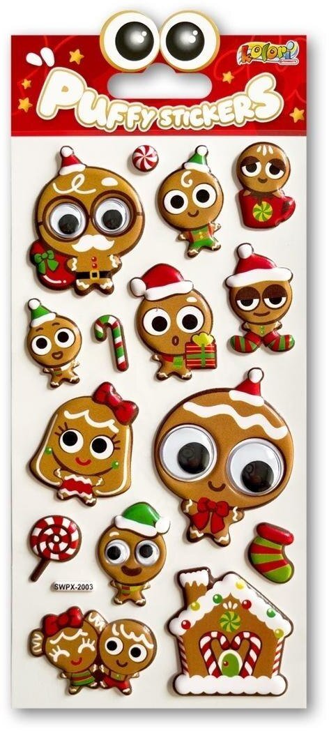 Naklejki puffy Christmas Gingerbread