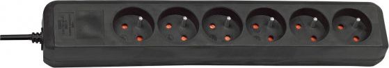 Brennenstuhl Eco-Line 6 gniazd 1.5 m czarna (1157504130)