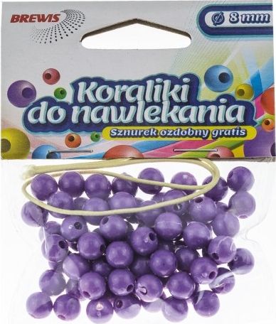 BREWIS Koraliki do nawlekania BREWIS 8mm K8-6 fiolet. Brewis