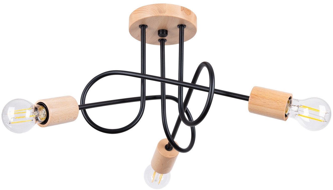 Żyrandol Ember 3 Czarny E27 Max 15W Ledw Sollux Lighting