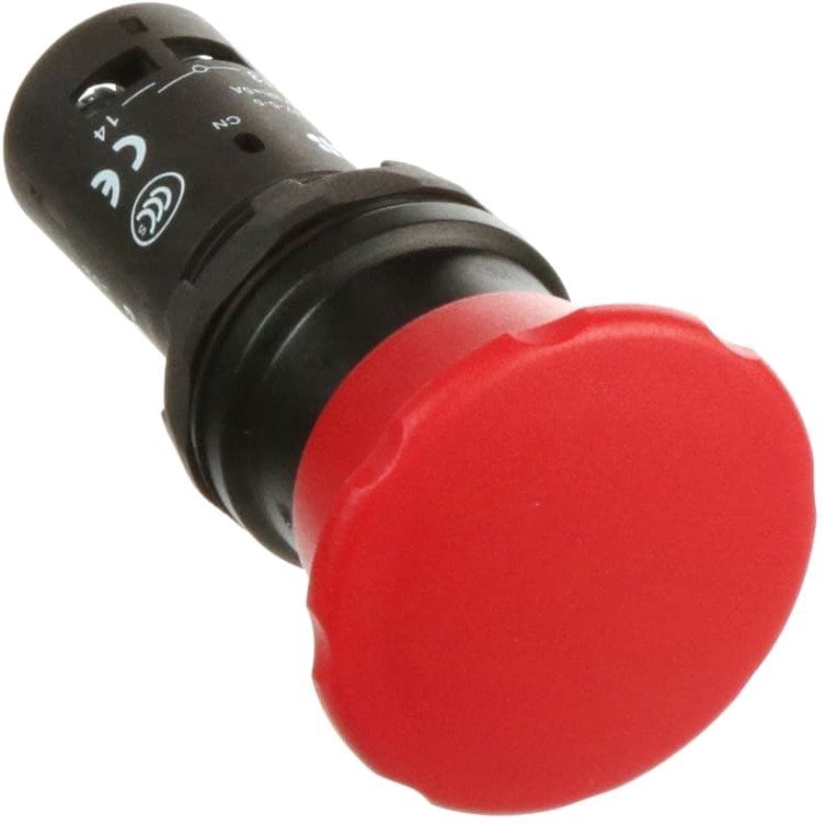 Przycisk bezpieczeństwa grzybkowy 1Z+1R – 1 Z – 1R 300 V czerwony CPM3-10R-11 1SFA619126R1071