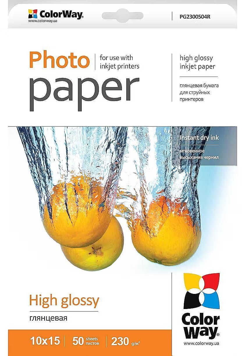 ColorWay PG2300504R papier fotograficzny Biały połysk
