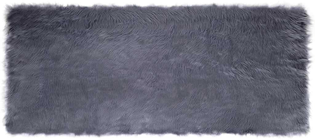 vidaXL Sztuczny dywan owczy antracytowy Poliester 80 x 200 cm