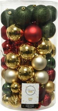 Kaemingk Zestaw bombek choinkowych nietłukących 100 szt.