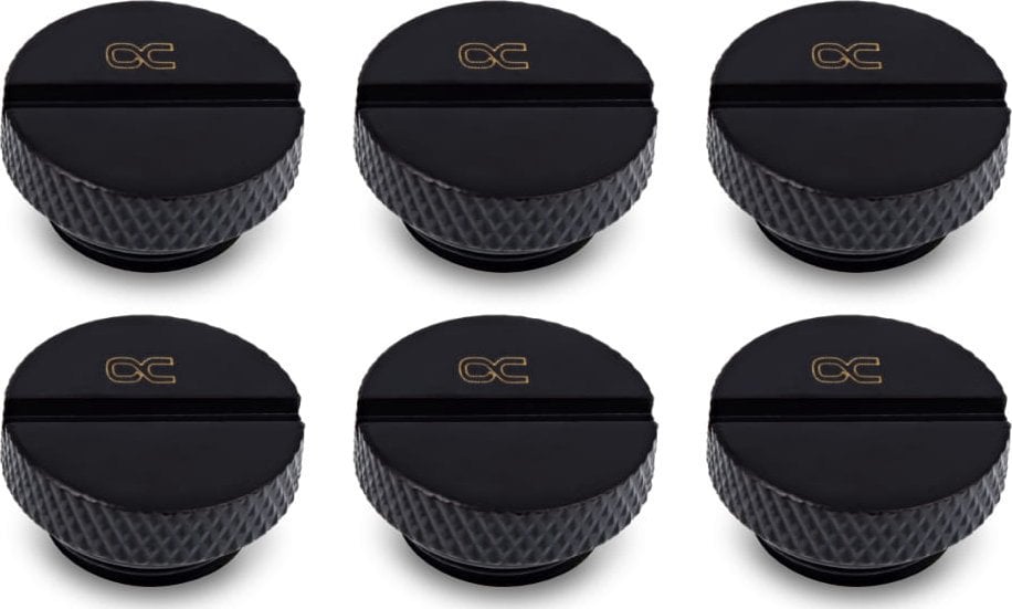 Alphacool Alphacool Eiszapfen Verschlussschraube G1/4, schwarz -6er Pack