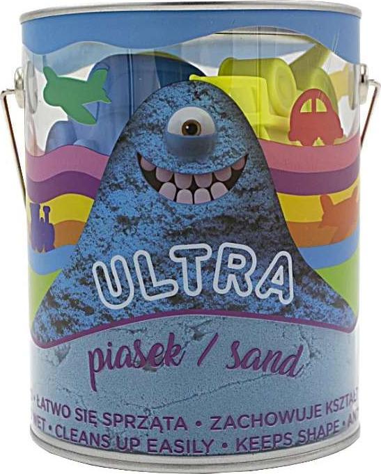 Epee Piasek UltraPiasek puszka 900g 4 duże foremki 2 narzędzia niebieski Pojazdy
