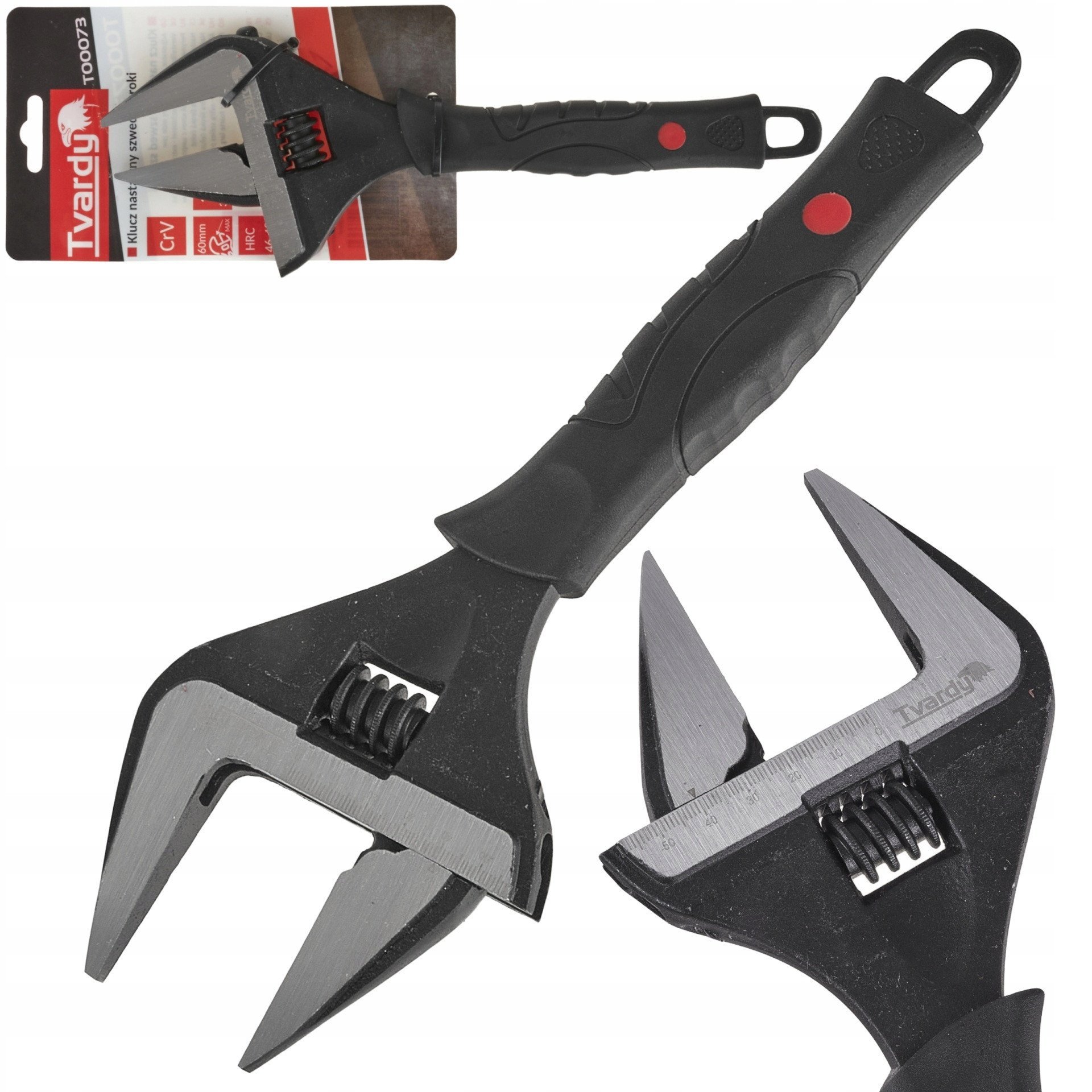 Klucz nastawny szwed szeroki 12" 60mm CrV (6/24)