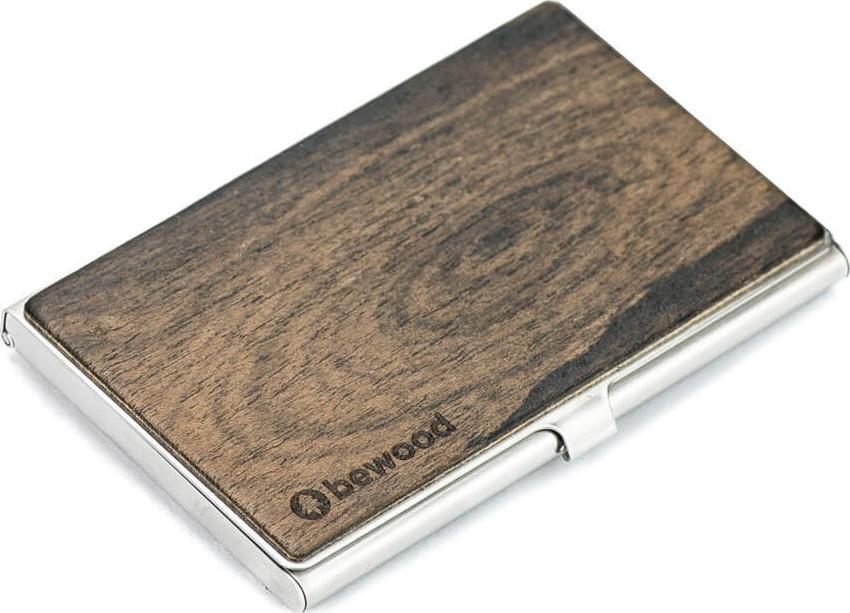 BeWood Drewniany Wizytownik Inox Ziricote