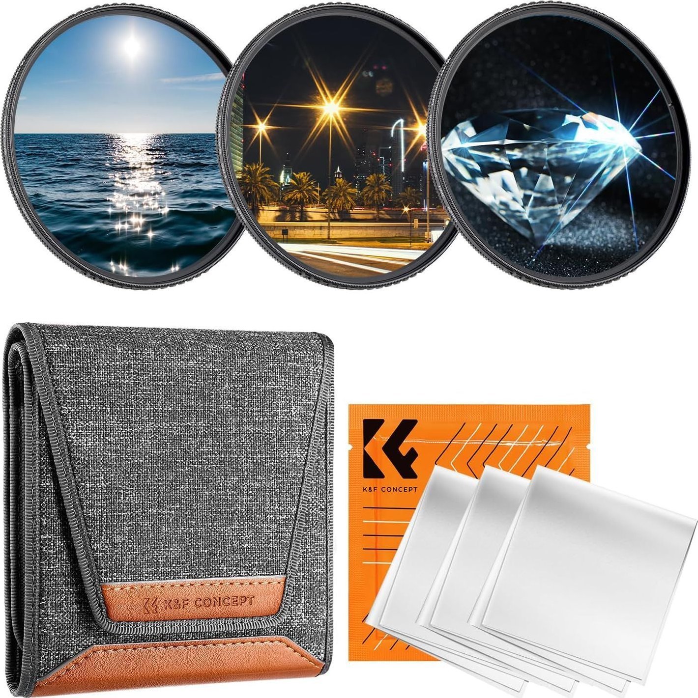 Filtr Kf Zestaw Filtrów 3w1 Filtr Filtry Gwiazdkowe Star Gwiazdka X4 X6 X8 K&f 72mm / Sku.2133v1