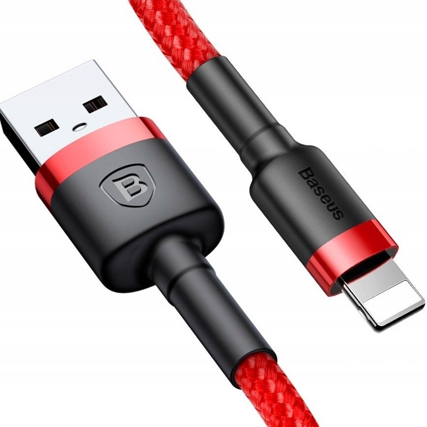 Kabel USB Baseus USB-A - Lightning 2 m Czerwony (17663511692)