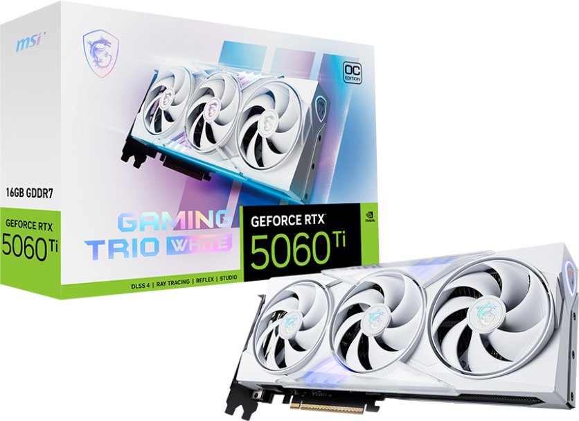 Karta graficzna MSI GeForce RTX 5060 Ti Gaming Trio OC White 16GB GDDR7 DLSS4