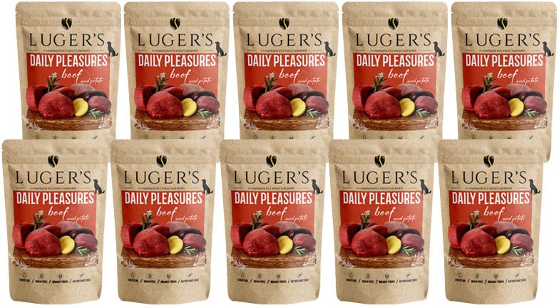Karma mokra dla psa Luger's Daily Pleasures z wołowiną i ziemniakiem zestaw 10 x 500 g