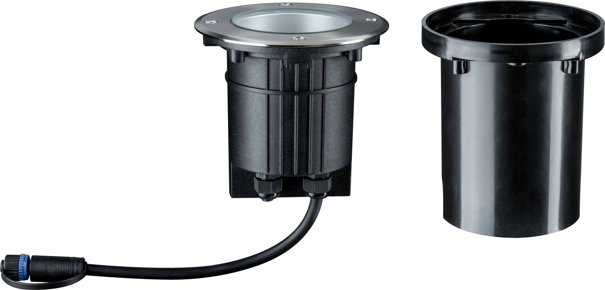 Paulmann Oprawa dogruntowa Plug & Shine FLOOR regulowana 20st. 6W 3000K 428lm IP67 24V srebrny / metal