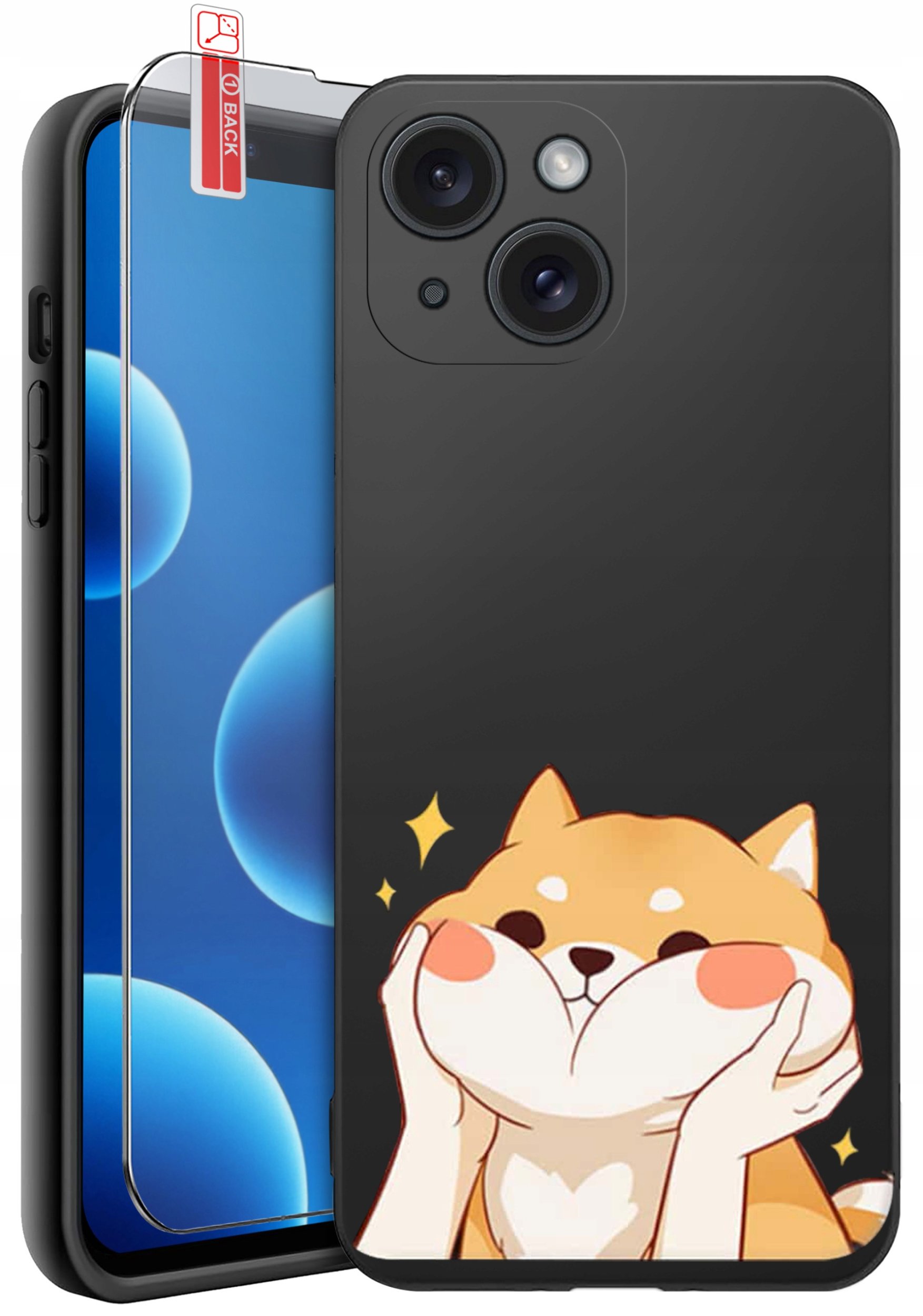 ETUI do iPhone 13 | 14 | WZORY | SILIKONOWE MATT CASE + SZKŁO 9H