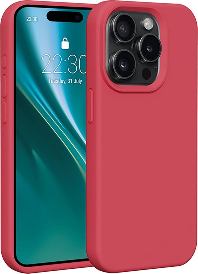 Etteri Nakładka Etteri Silicone Case do iPhone 15 Pro 6,1" malinowa