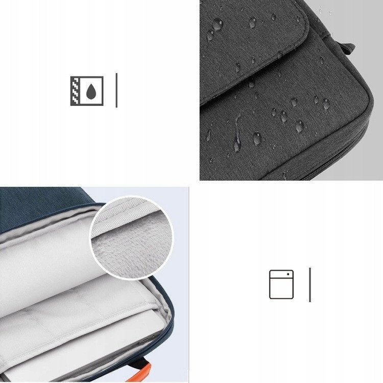 Torba Etui Case handbag na laptopa 13 13,3 cali szara