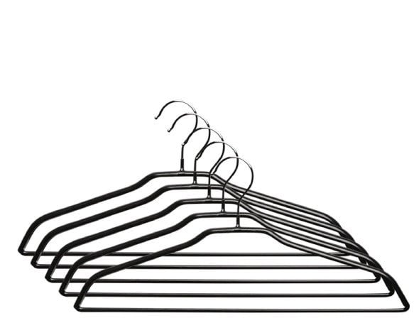 PVC DIPPED HANGER LSMD025 BLACK 5PCS